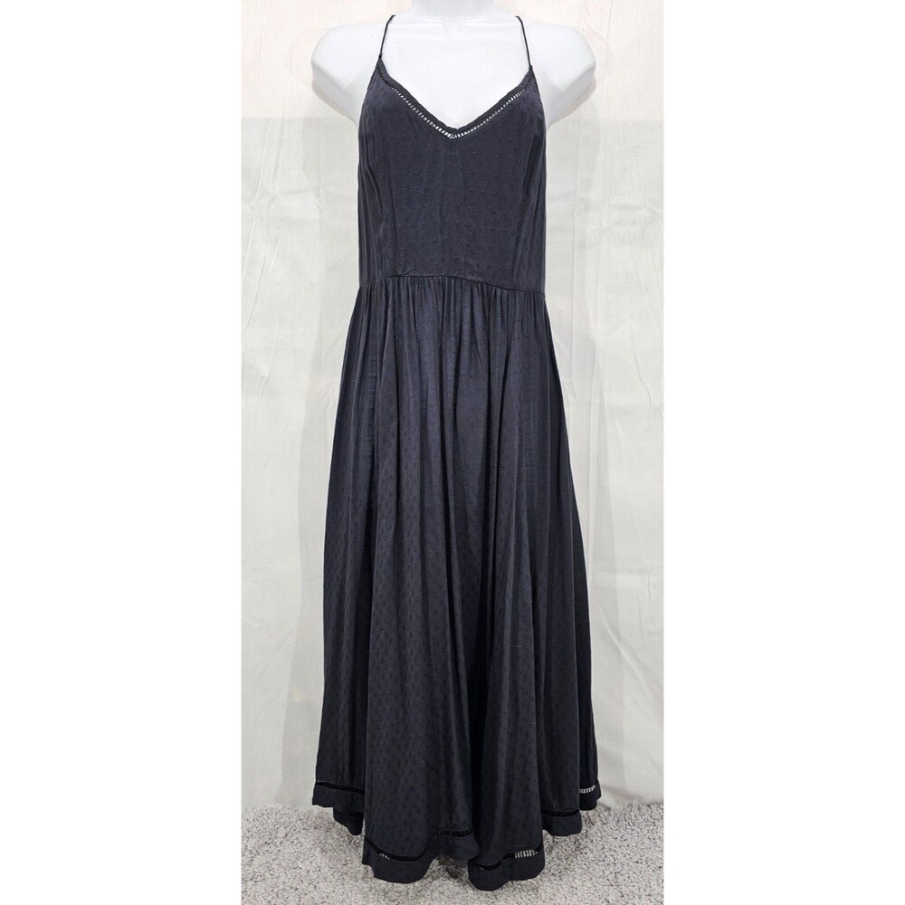 Urban Outfitters Cooperative Midi Dress 6 Black Open Back Sleeveless Cottagecore